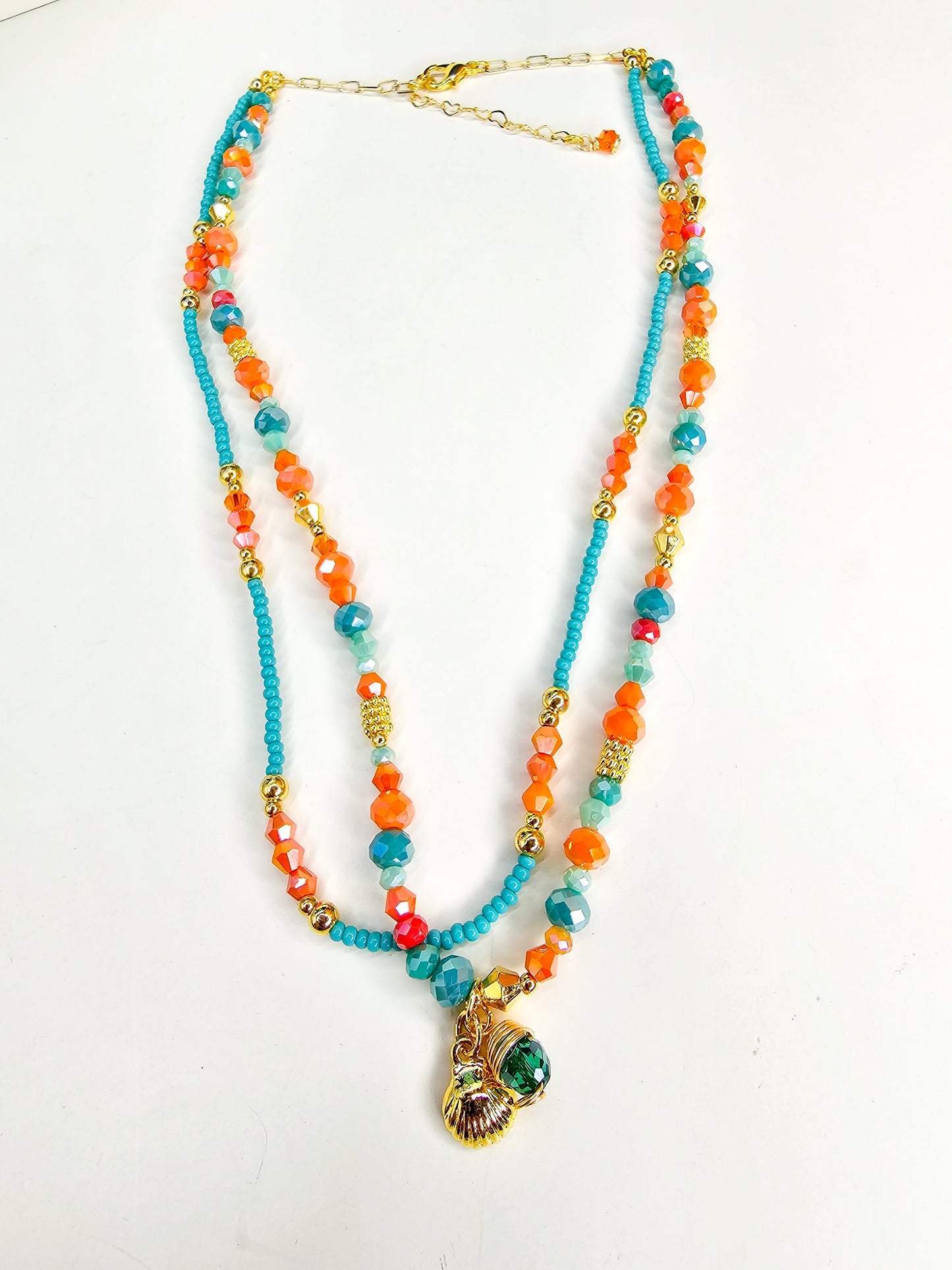 Shell Charm Layered Necklace