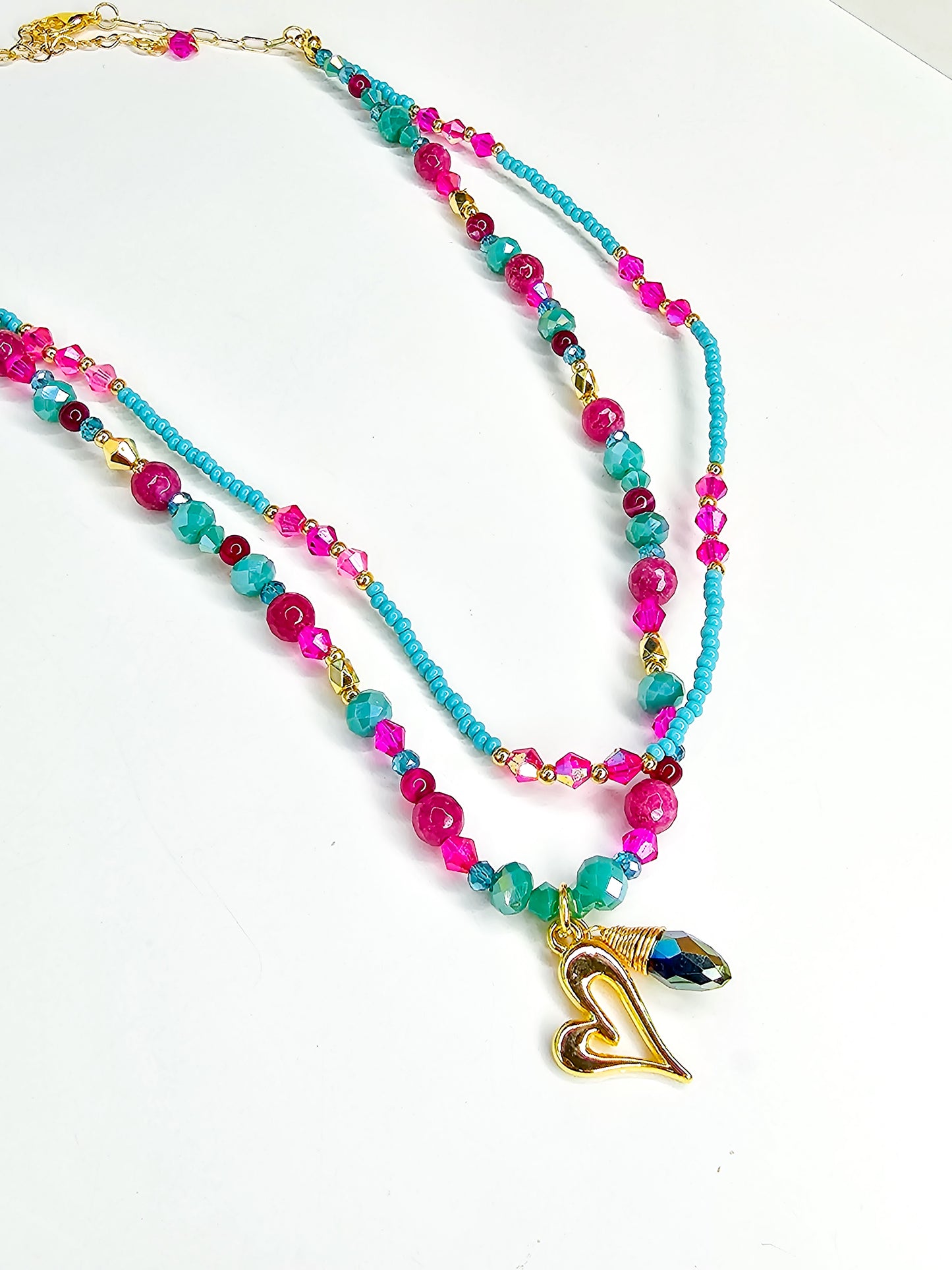 Heart Charm Layered Necklace