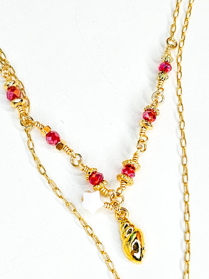 Strawberry Layered Necklace