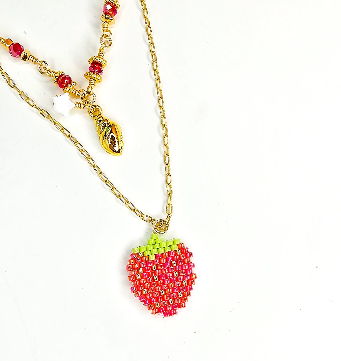 Strawberry Layered Necklace