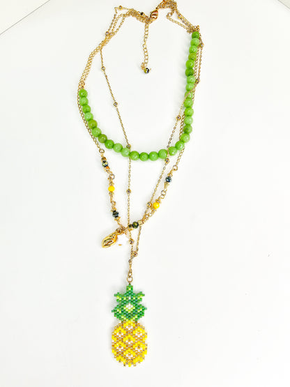 Pineapple Layered Necklace