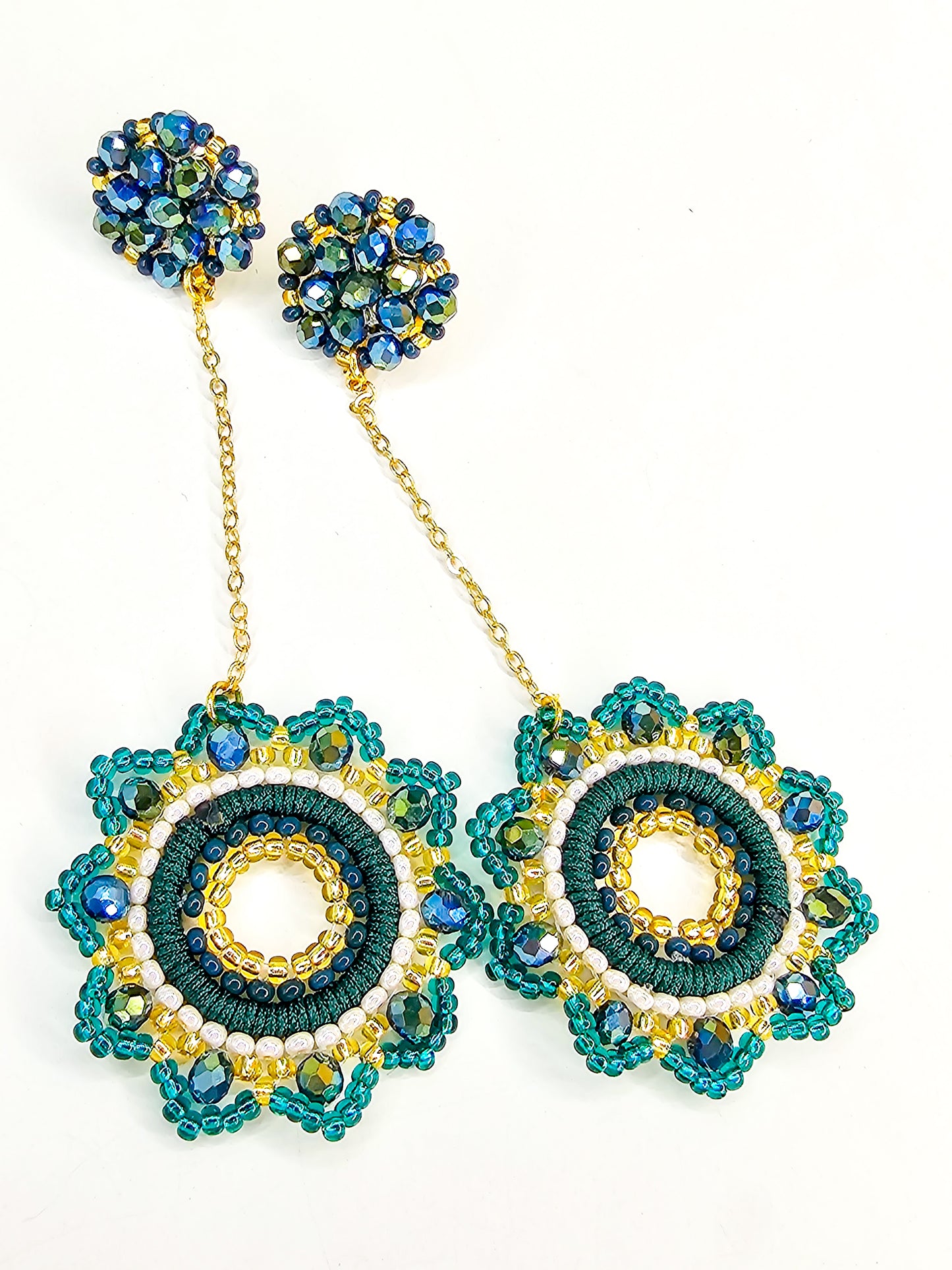 Sunflower Long Earrings