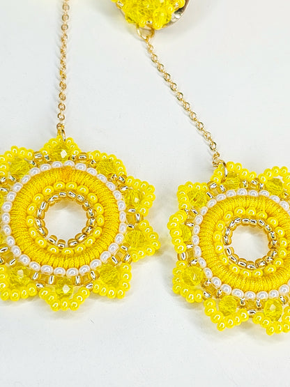 Sunflower Long Earrings