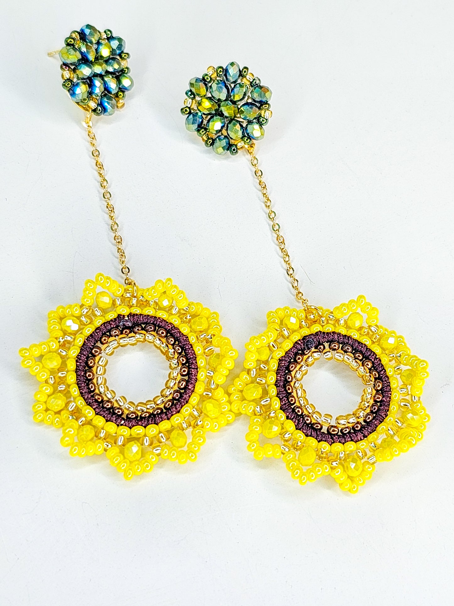 Sunflower Long Earrings