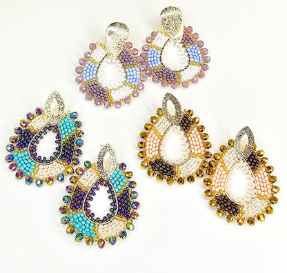 Colorblock Teardrop Earrings