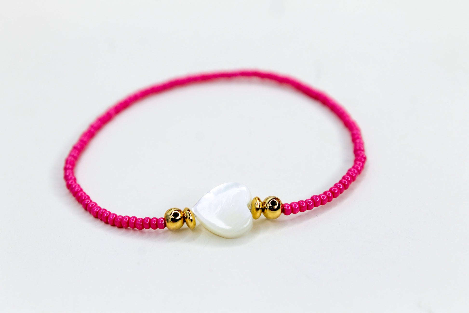 hot pink heart bracelet