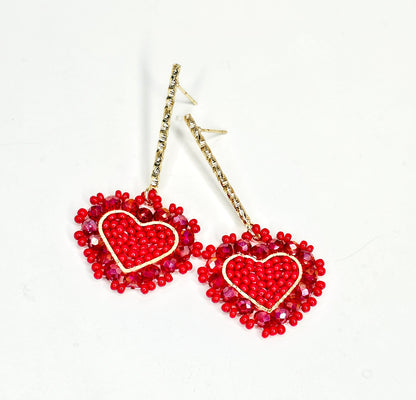 Heart Long Earrings