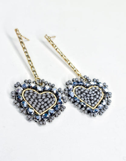 Heart Long Earrings