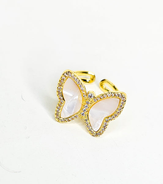 Butterfly Gold Plated Ring