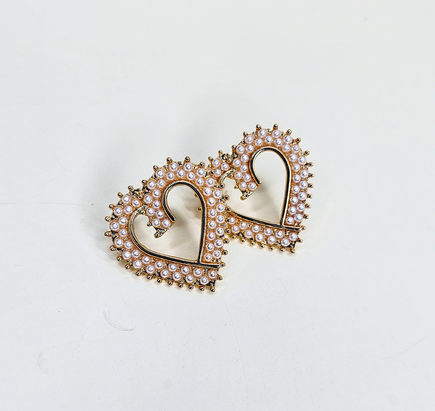 Large Heart Stud Earrings