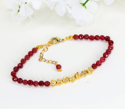 Agate Gold Plated Bracelet