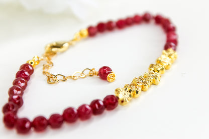 Agate Gold Plated Bracelet