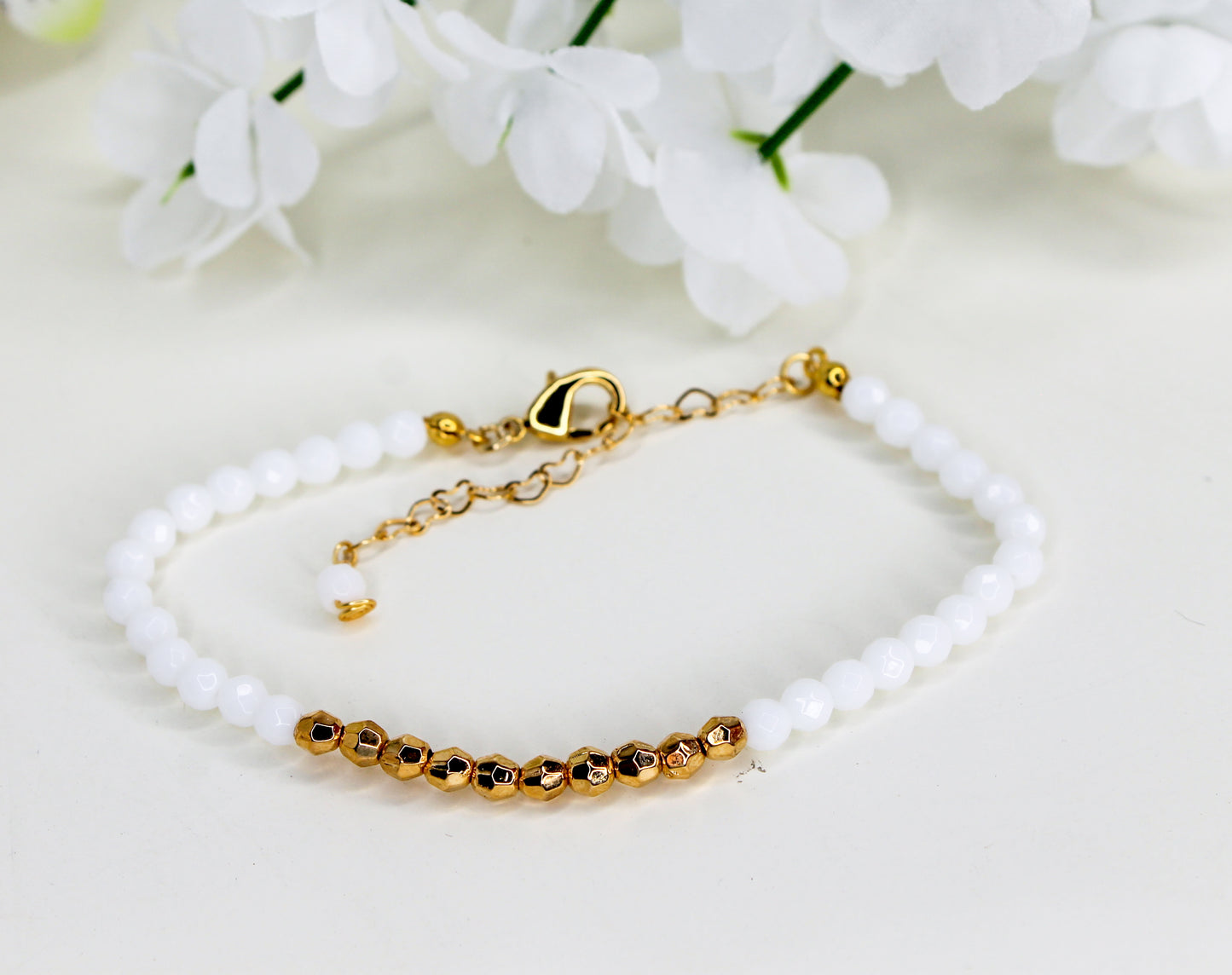 Agate Gold Plated Bracelet