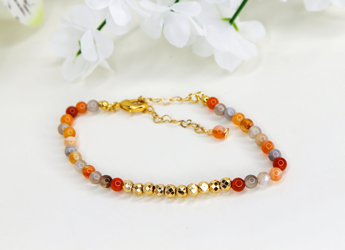 Agate Gold Plated Bracelet