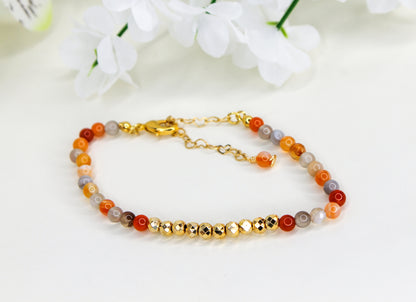 Agate Gold Plated Bracelet