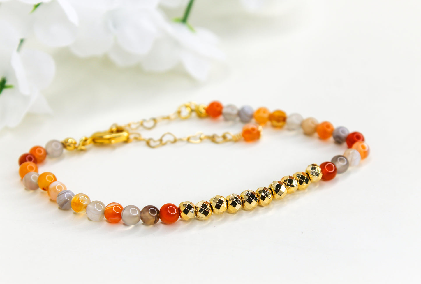 Agate Gold Plated Bracelet