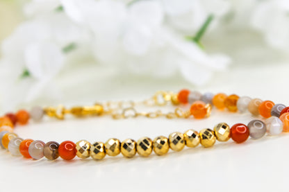 Agate Gold Plated Bracelet