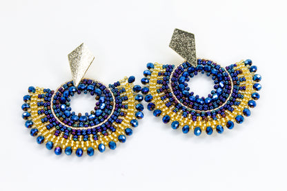 Fan Beaded Earrings