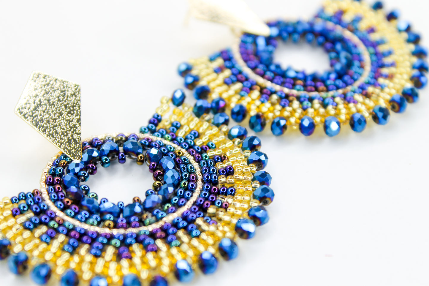 Fan Beaded Earrings