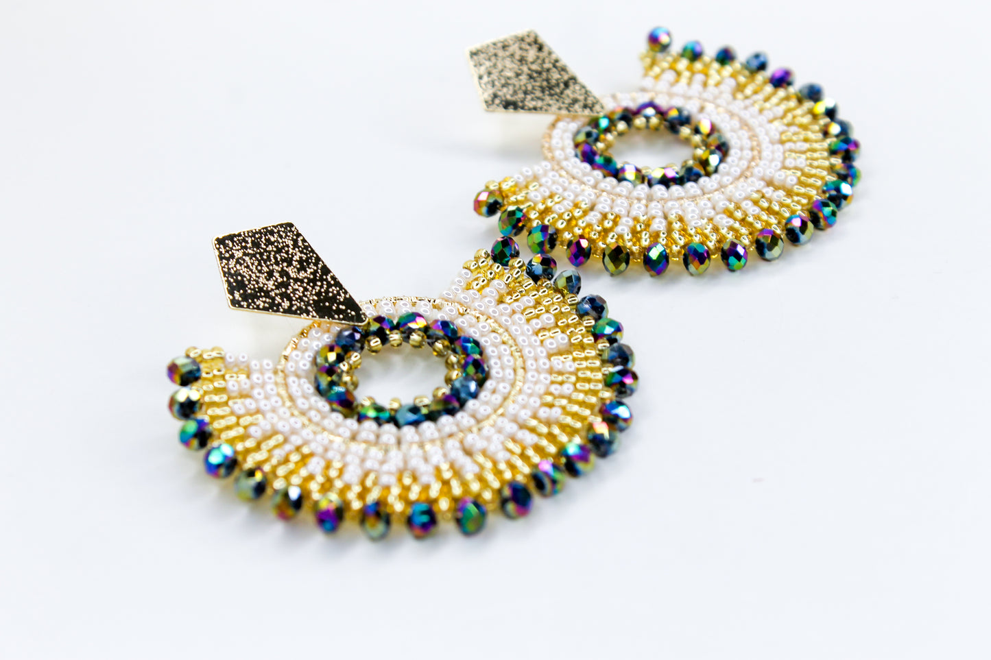 Fan Beaded Earrings