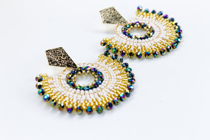 Fan Beaded Earrings