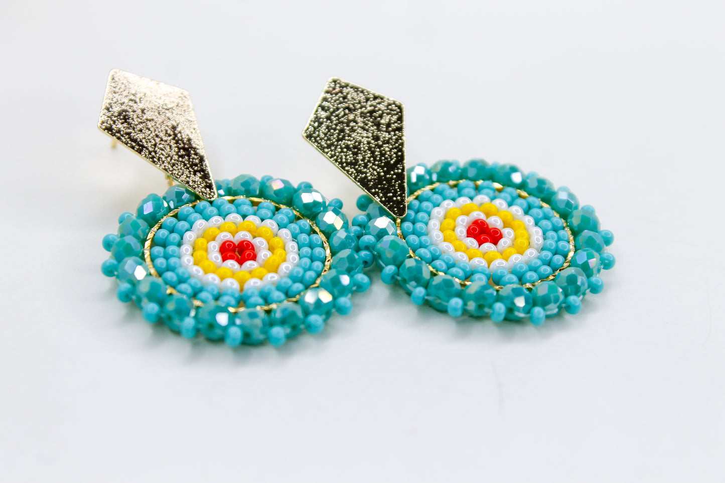 Colorful Small Round Earrings