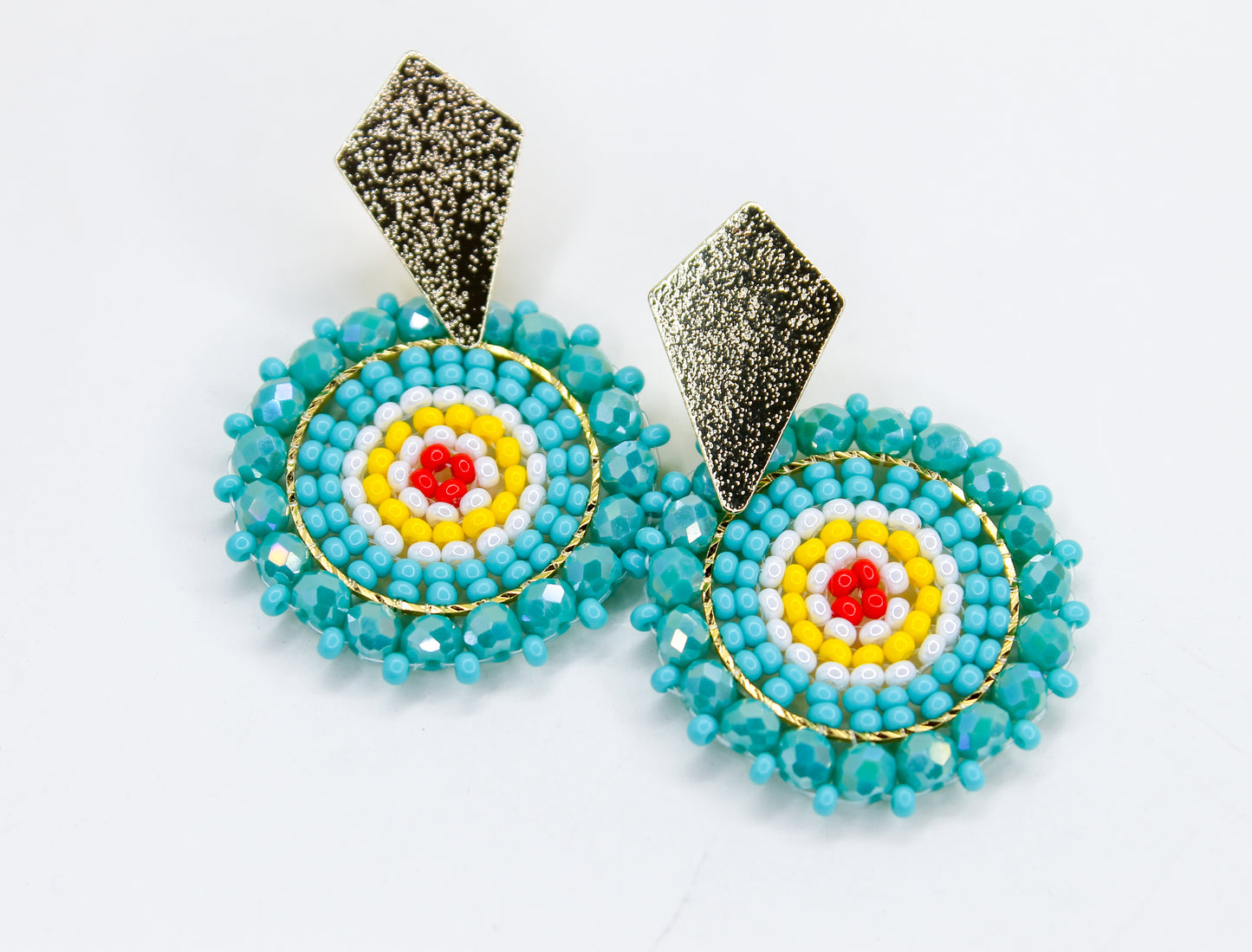 Colorful Small Round Earrings