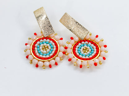 Colorful Small Round Earrings