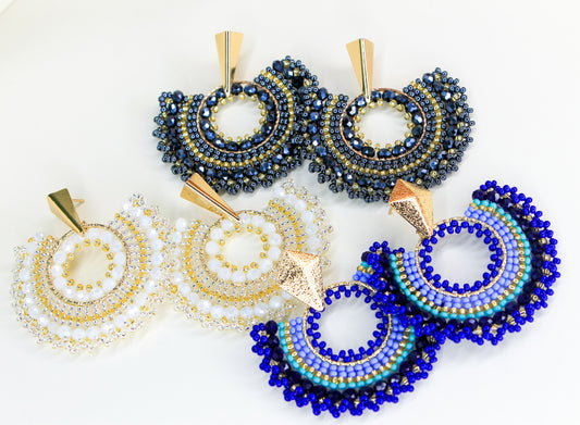 Large Fan Statement Earrings