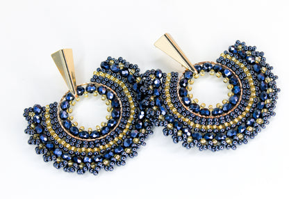 Large Fan Statement Earrings