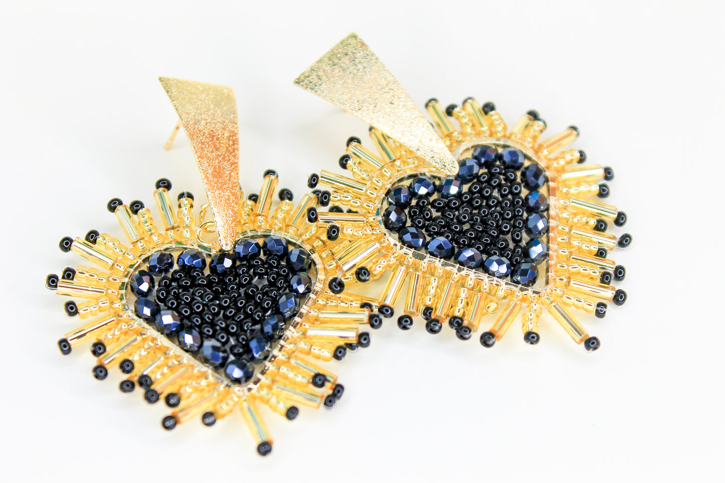 Spiked Heart Big Earrings