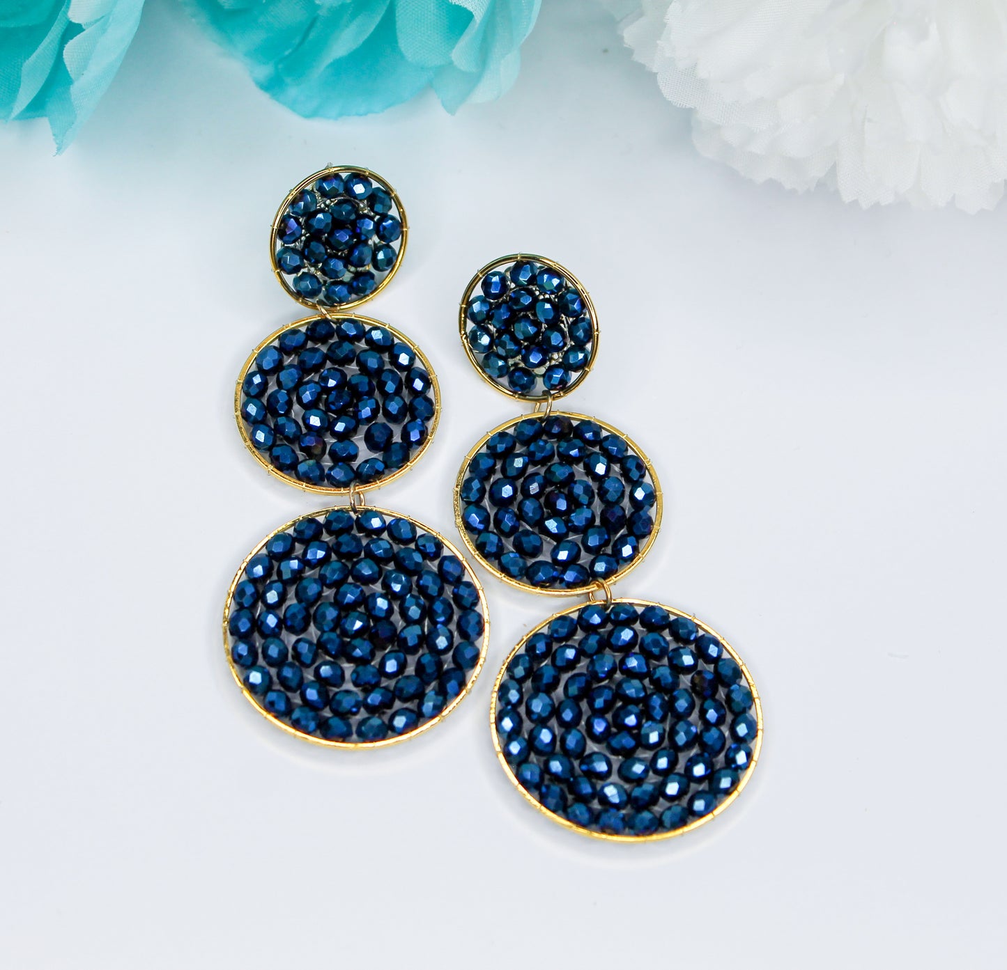 Three Circle Statement Earrings