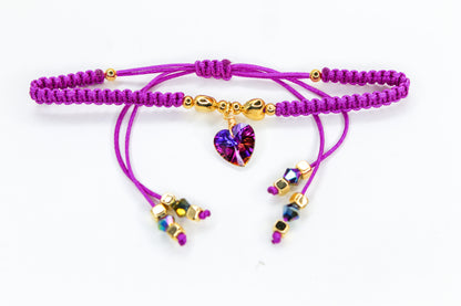 purple string bracelet